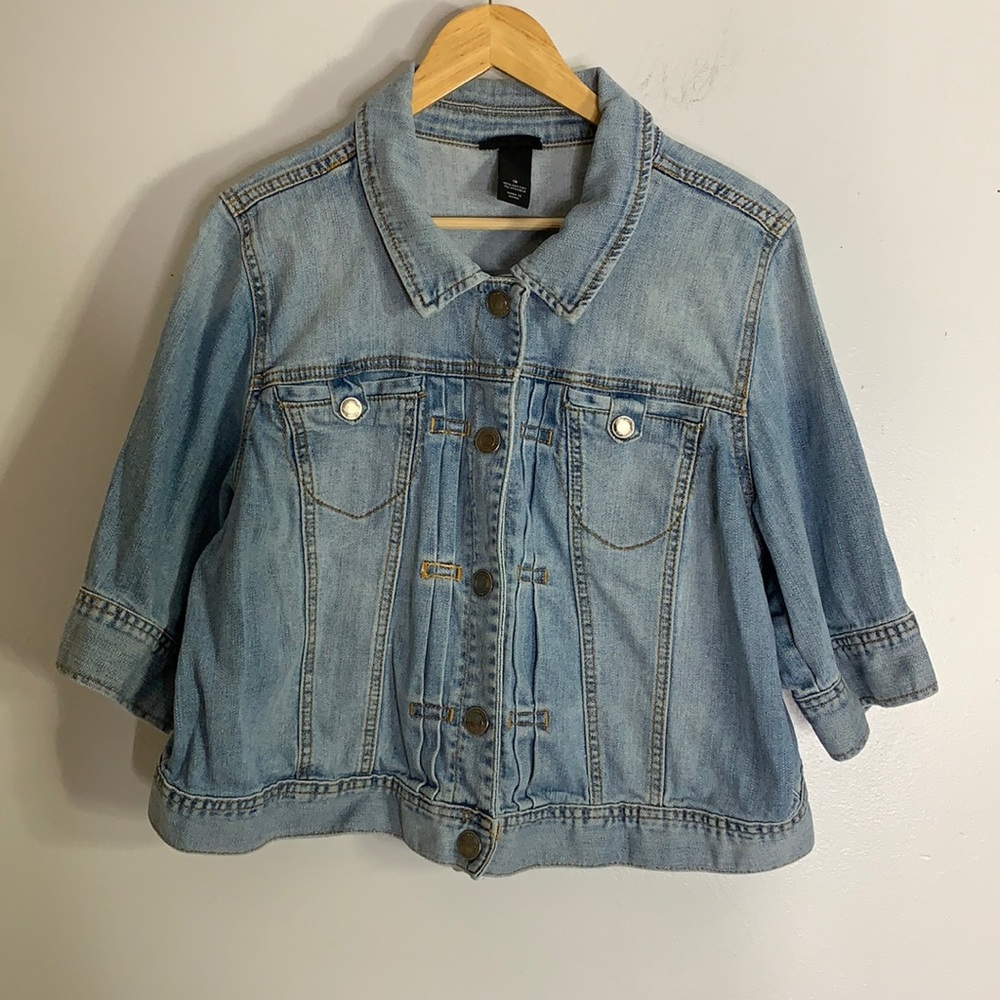 Lane Bryant short sleeve denim jean jacket